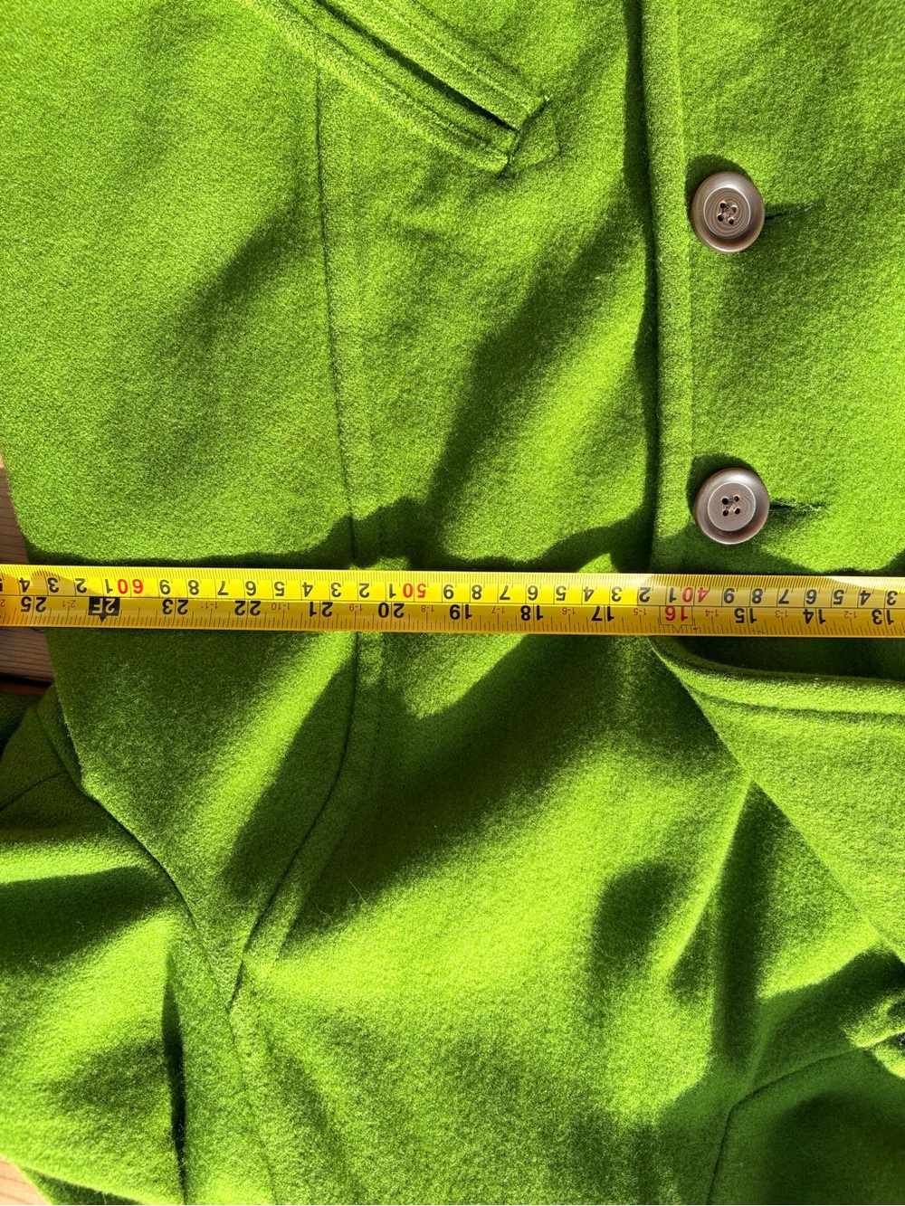 XXL Old Navy Lime Green Double-Breasted Peacoat - Picture 6 of 11